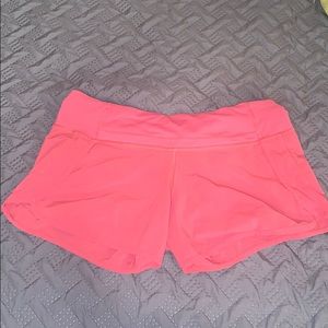 Red Lululemon athletica athletic shorts